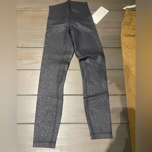 NWT lululemon Align HR Pant 25” formulated embossed black size 4